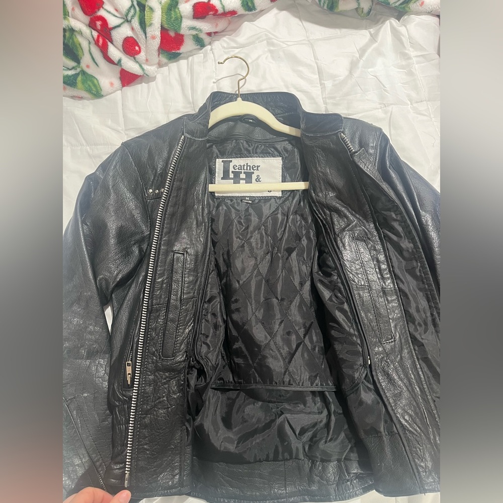 Black Leather Jacket Brand new Size Medium